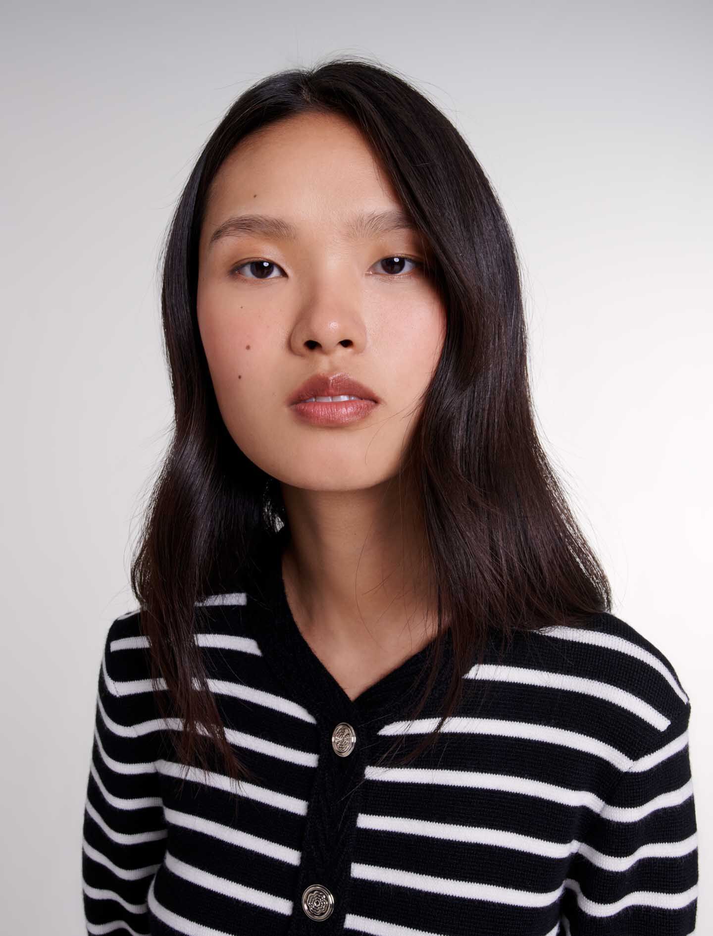 人気商品・限定商品ばかりの「超得 半額福袋」が販売開始 / Black cardigan Striped Gray Maje | Women For トップス