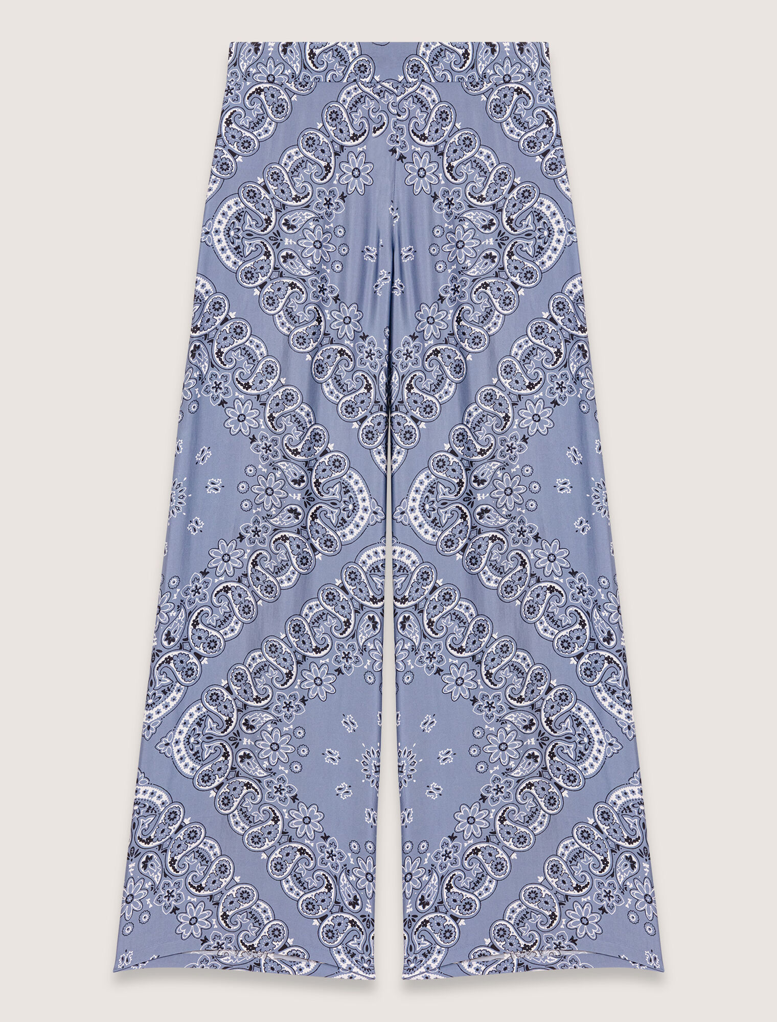 Flowing patterned bandana print pants
