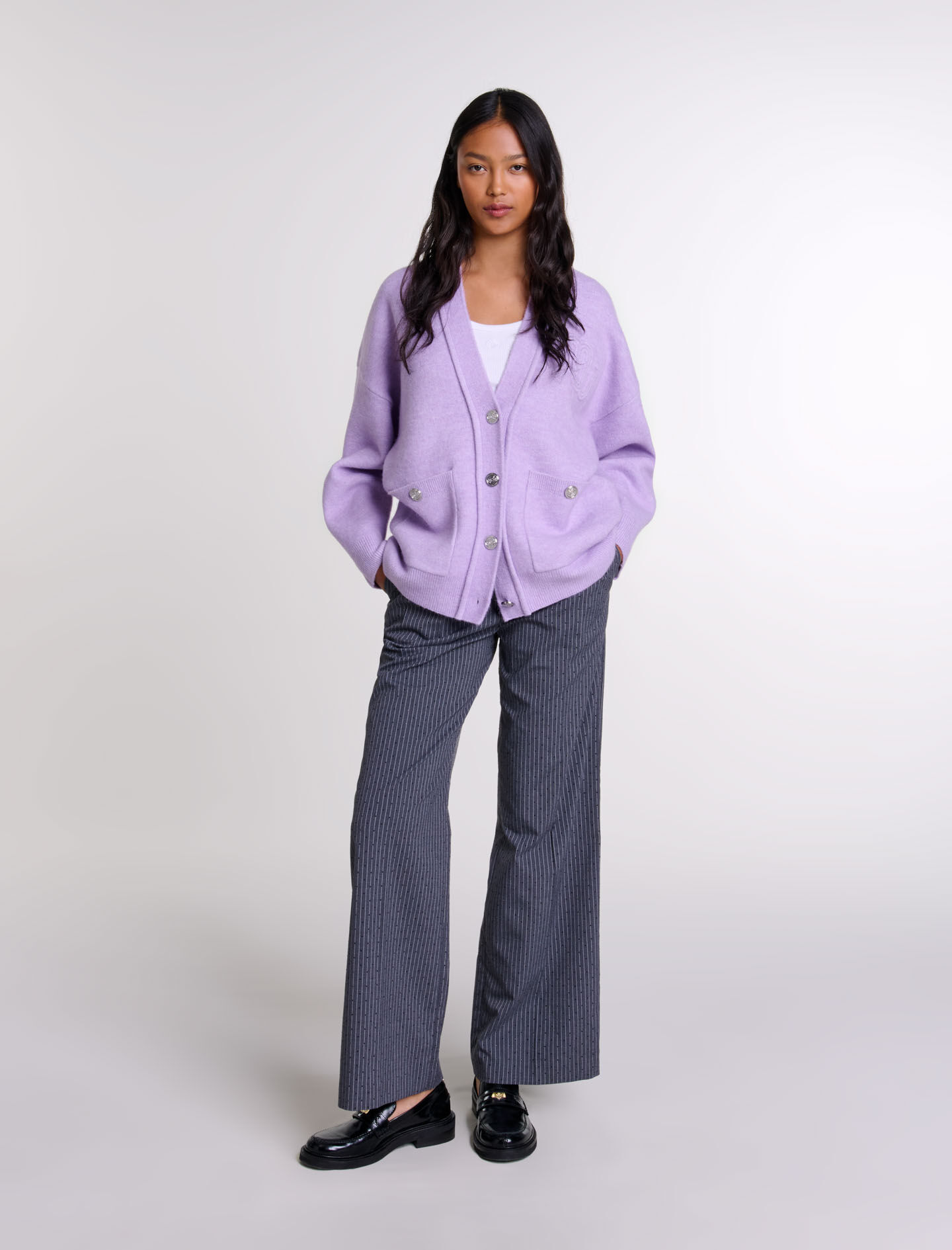 Womens lavender cardigan on sale