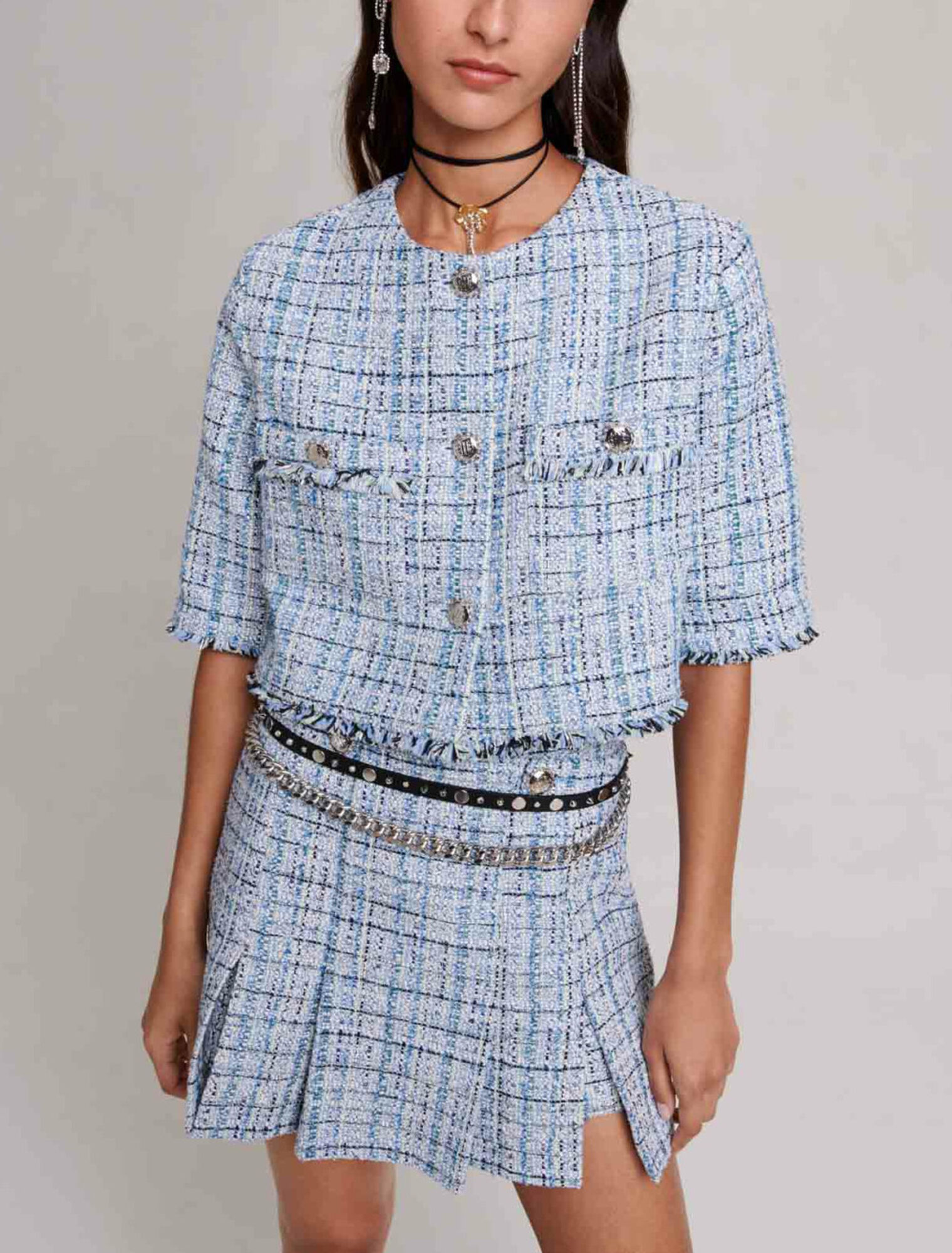Short pleated skirt