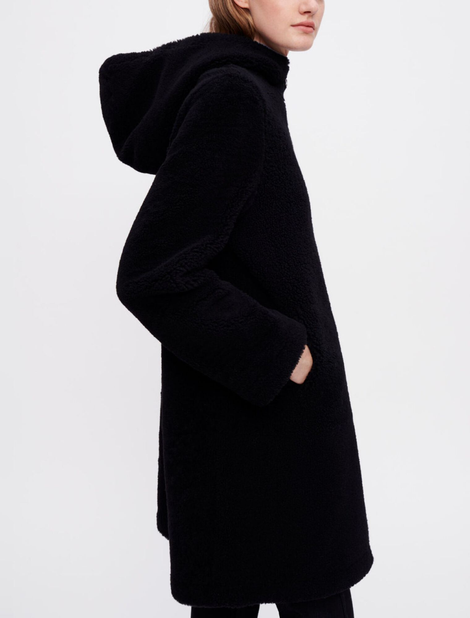 Wool and leather coat