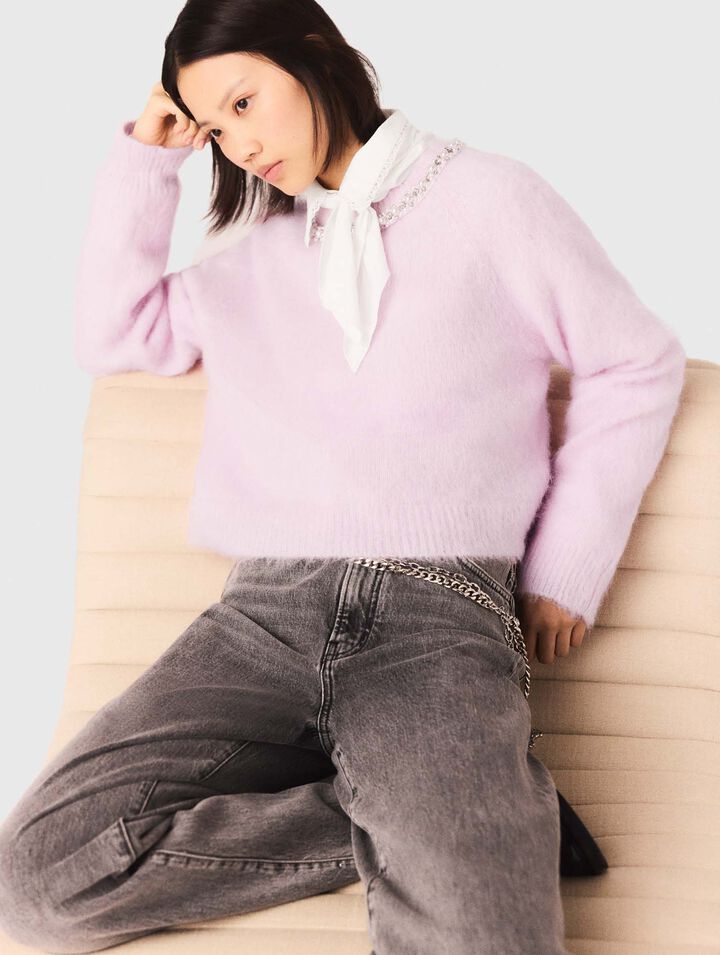 Removable jewel collar jumper