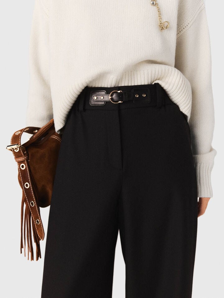 Wide-leg suit trousers