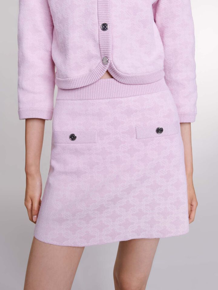 Jacquard knit skirt