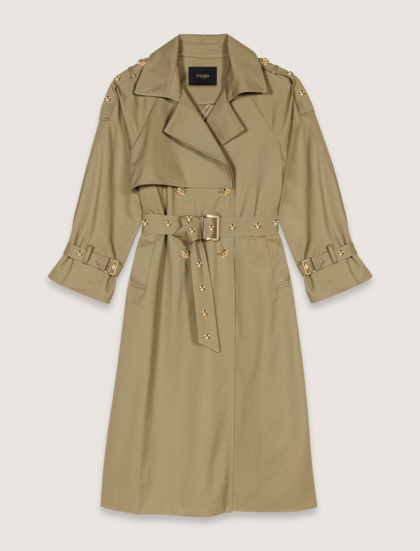 コート GOLDEN  Woman Coat Beige GWP00566P00065081399 Beige Womens Vtg. Trenchcoat // Golden Gate // Check Lining