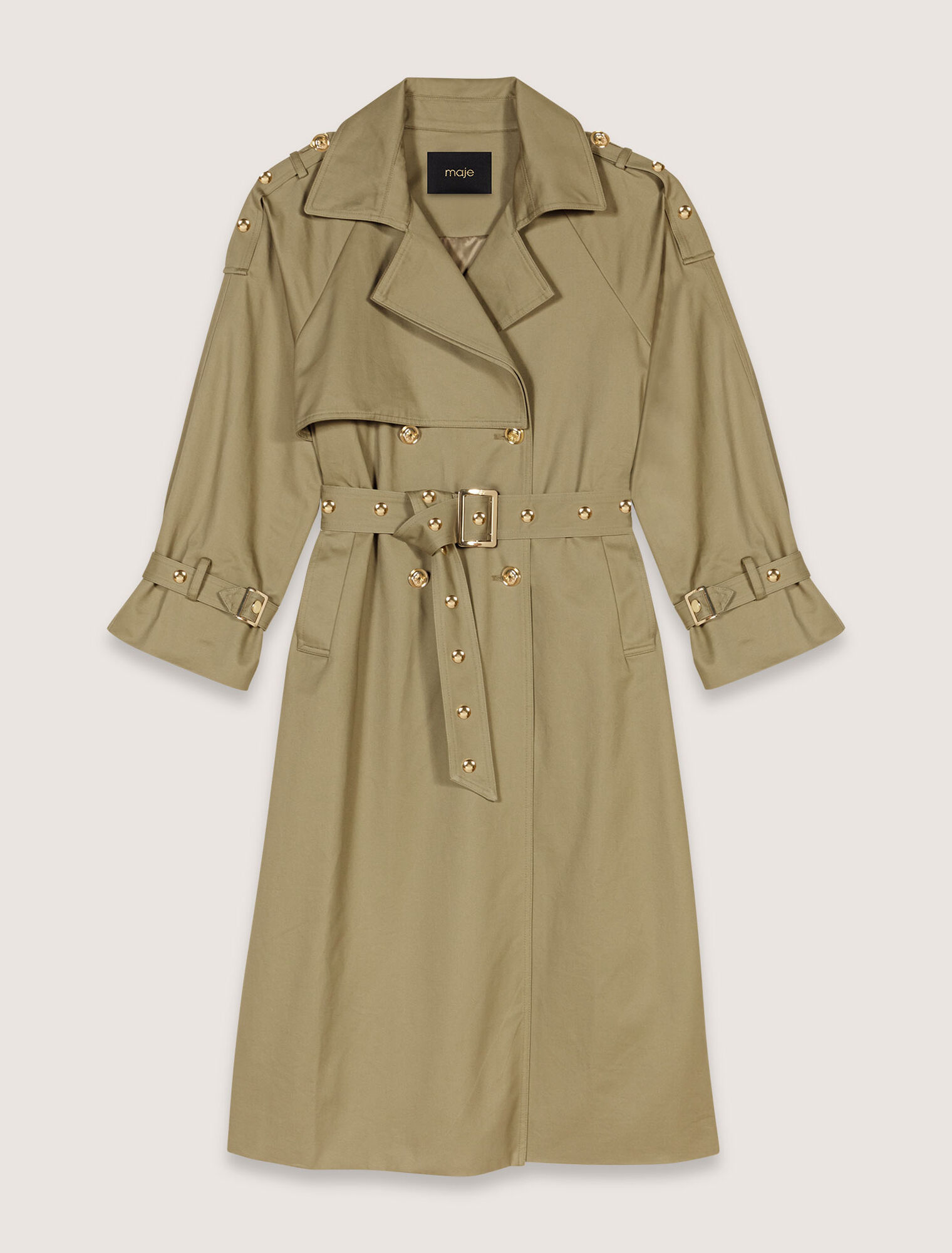 Studded trench coat