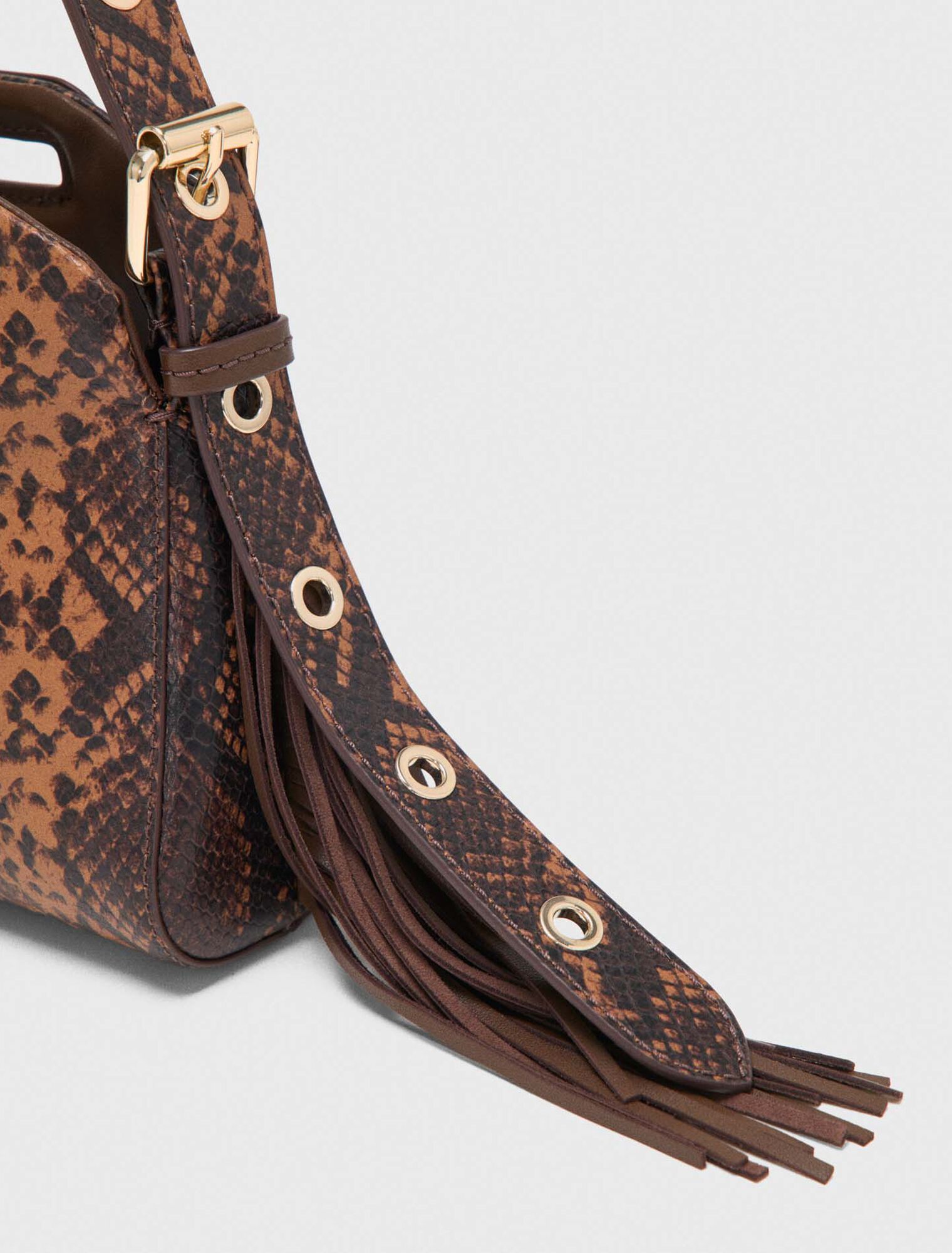 Python-embossed Miss M mini bag