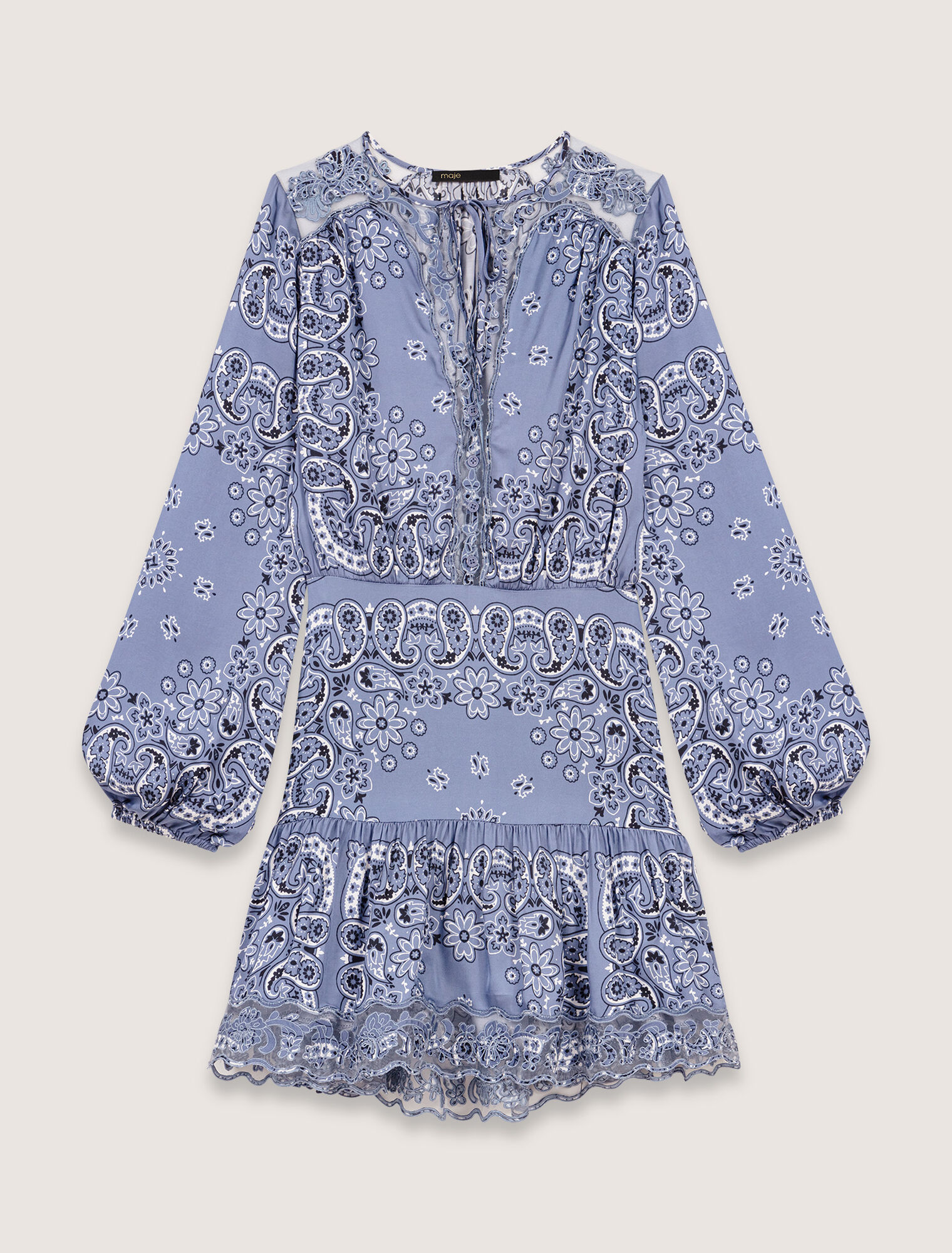 Short patterned floaty dress
