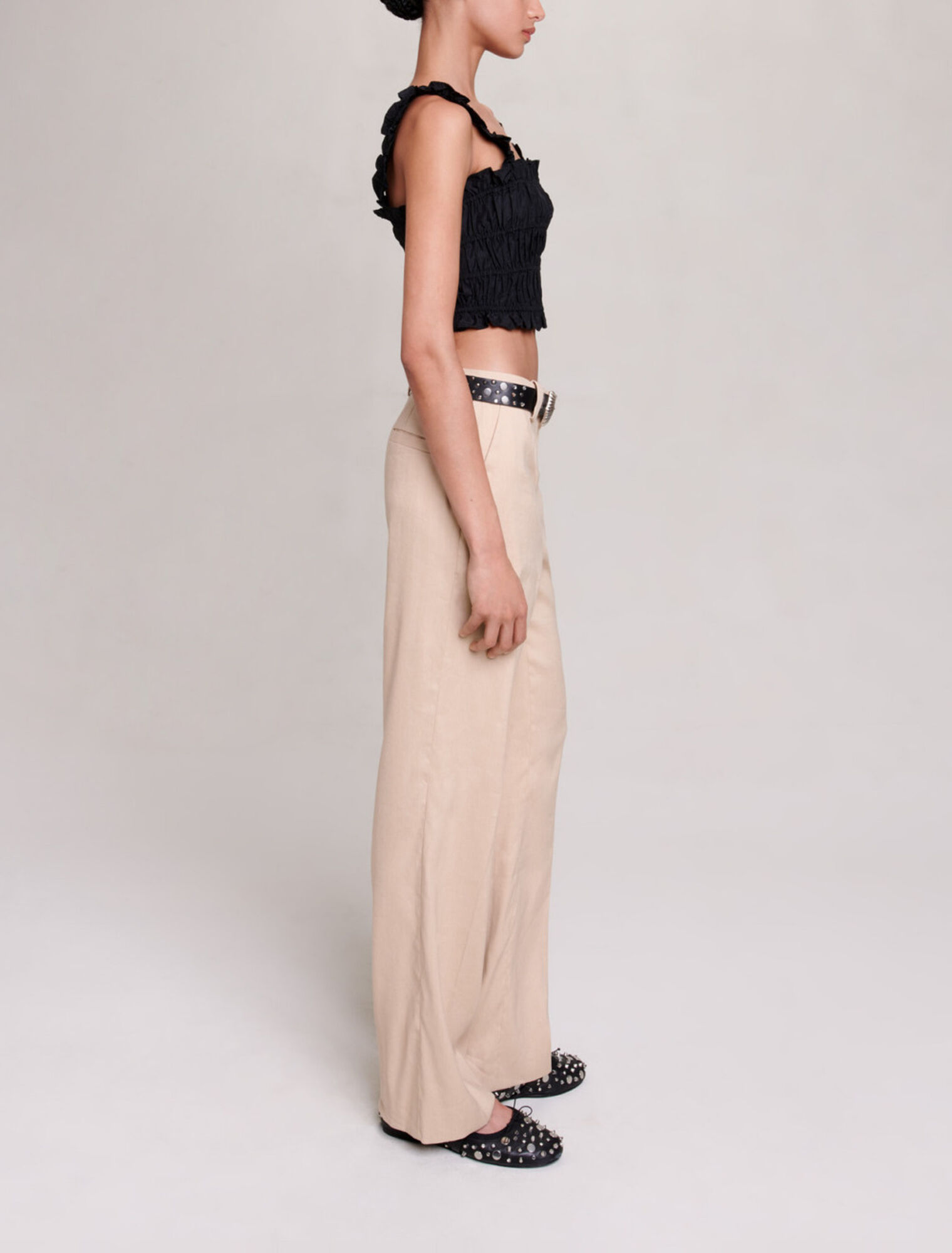 Smocked cropped top