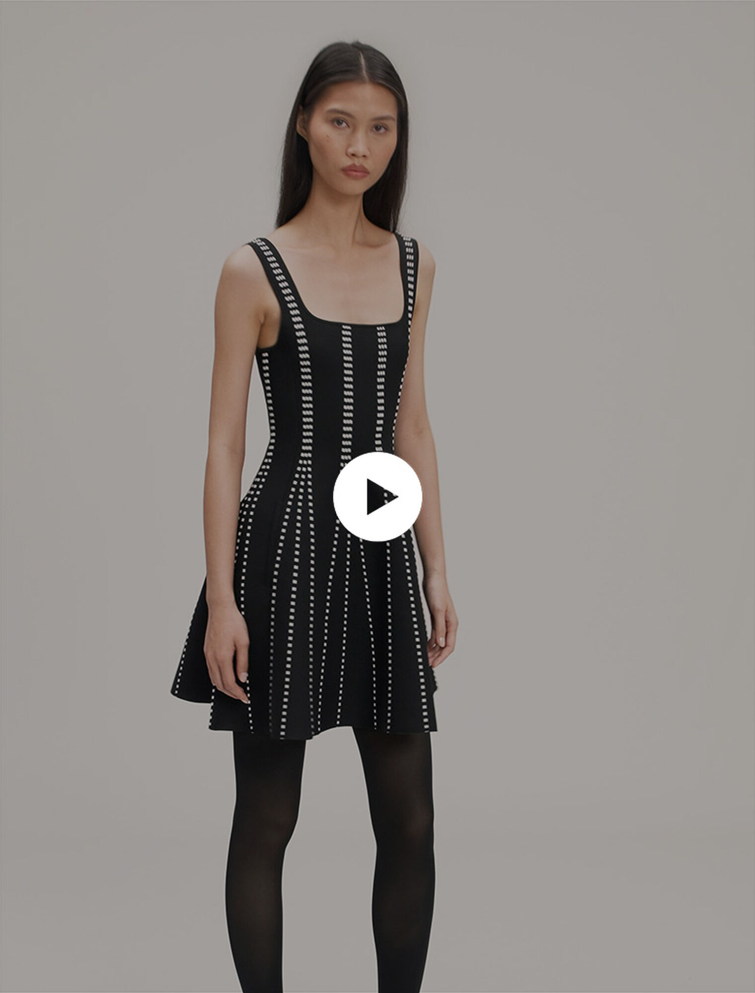 Mini jacquard knit dress