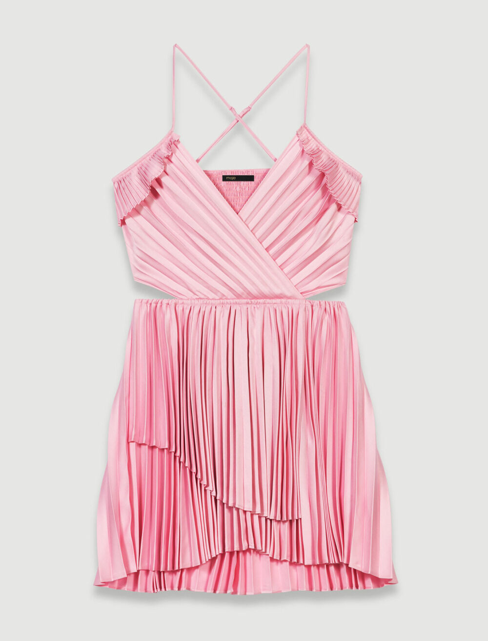 Mini jacquard knit dress Pink For Women | Maje