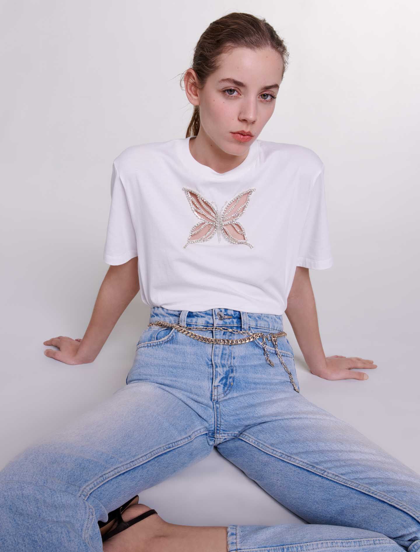 Ruffled Ottoman Fitted Shirt white - CH Carolina Herrera