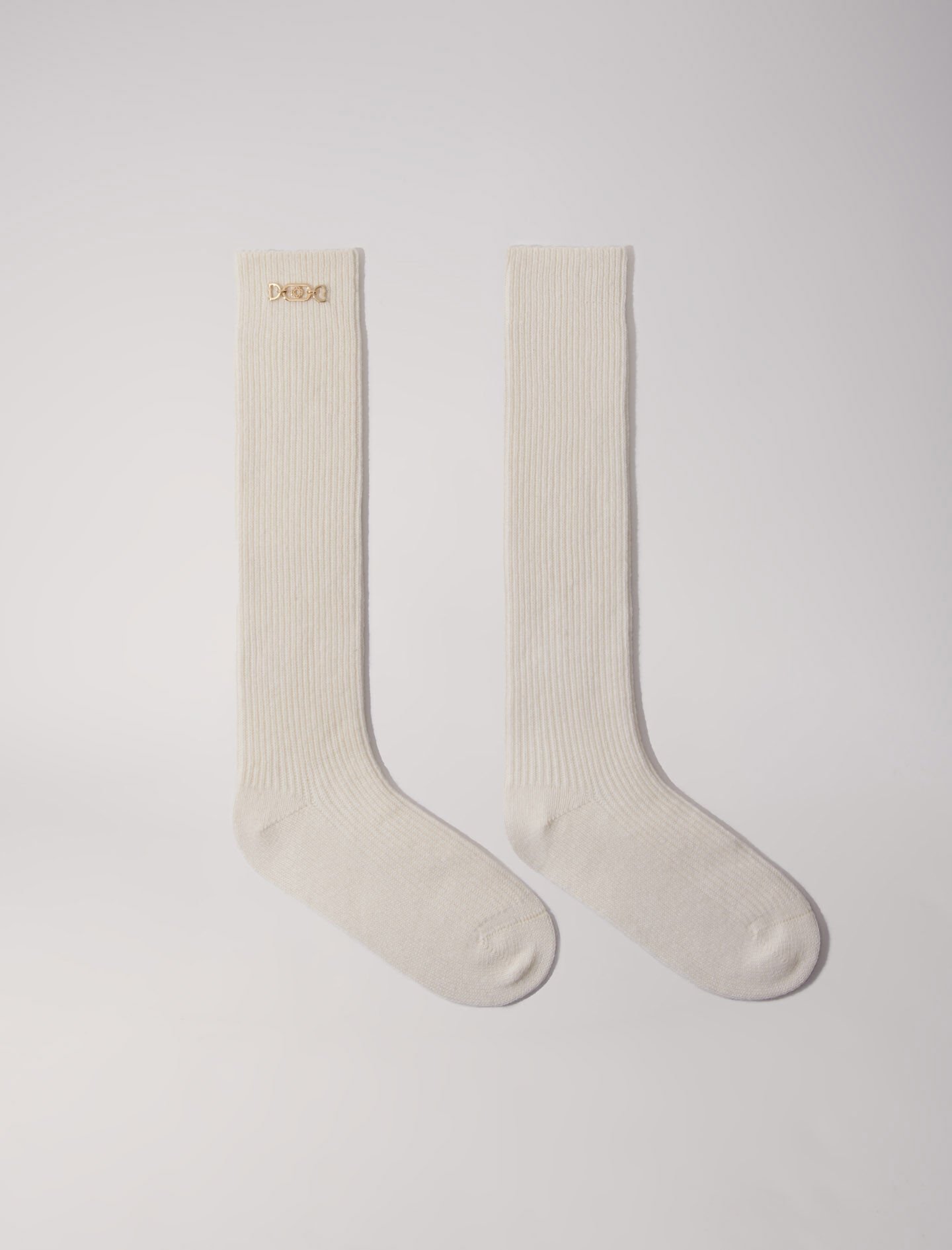 Wool mix knee high socks