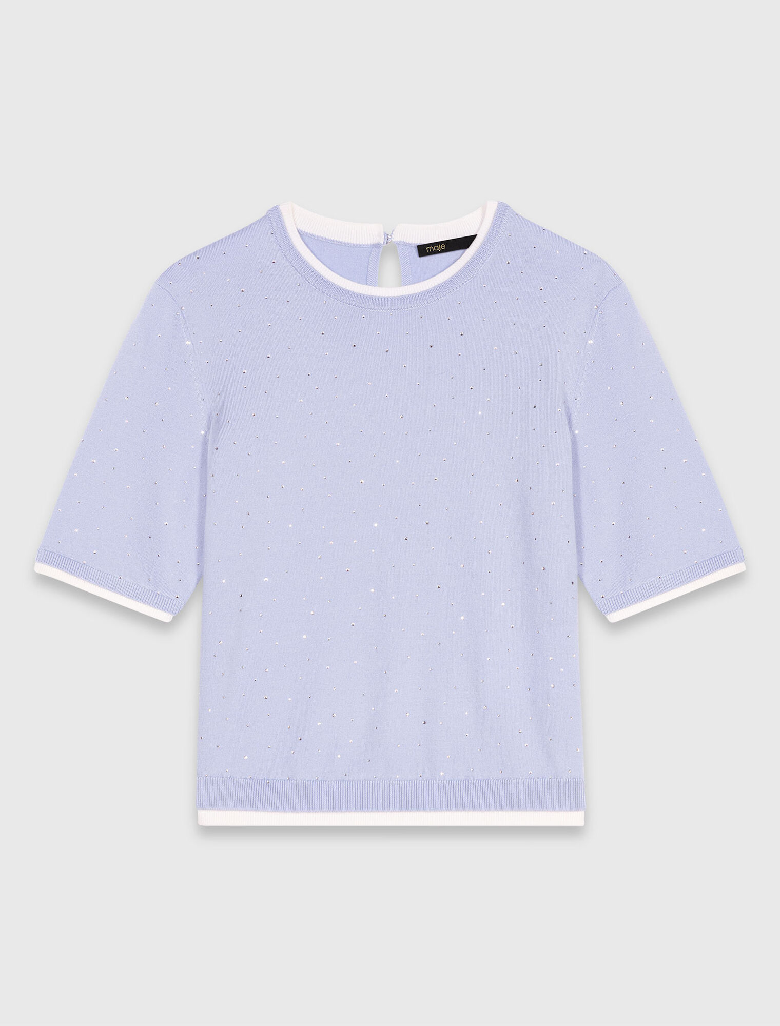 100% wool jumper with rhinestones