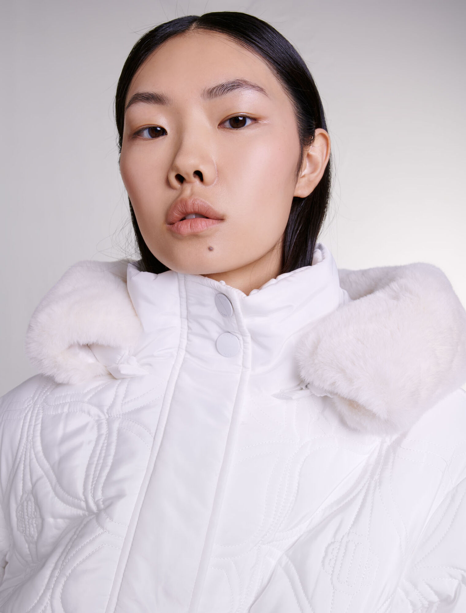 Short quilted puffer jacket