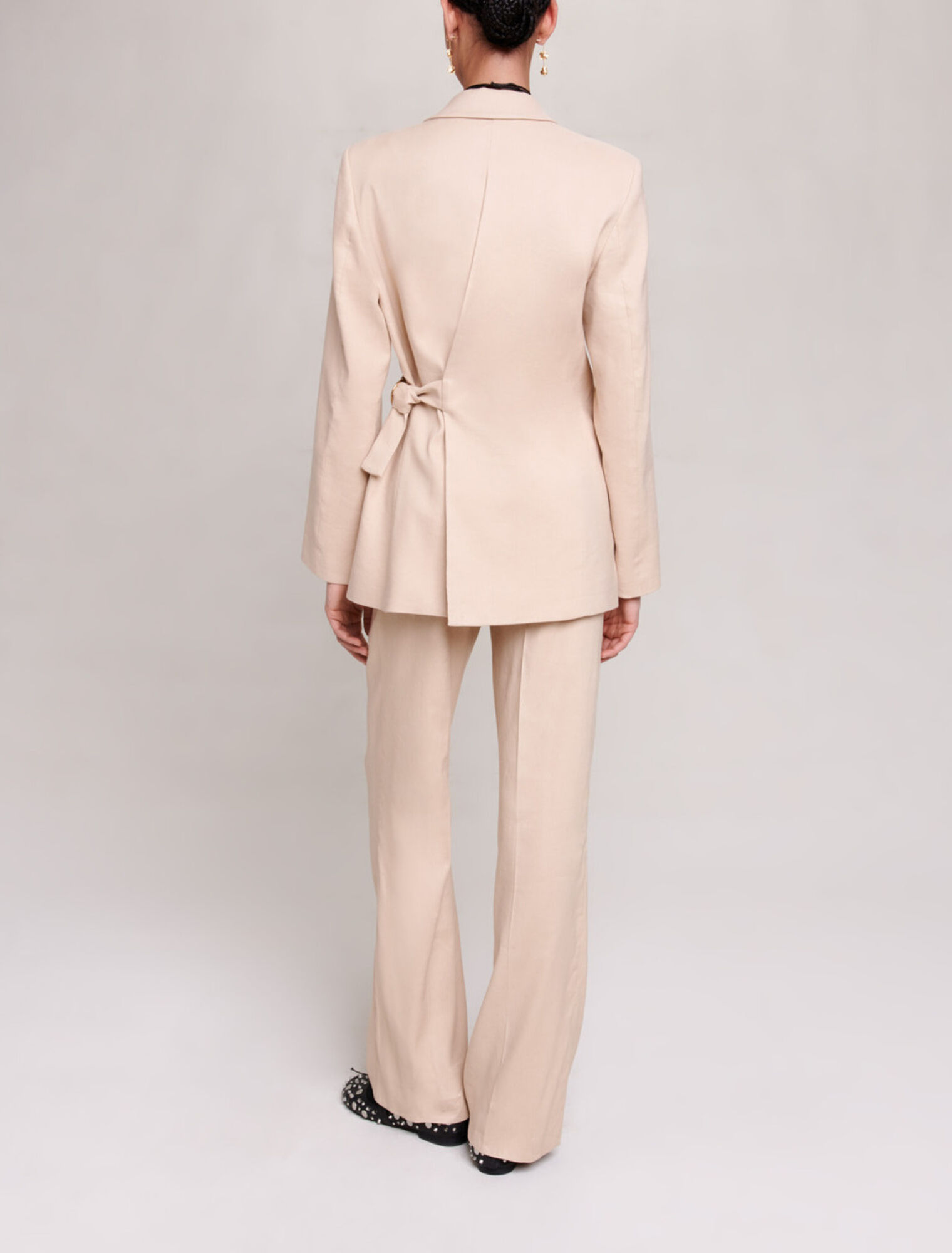 Linen blend blazer