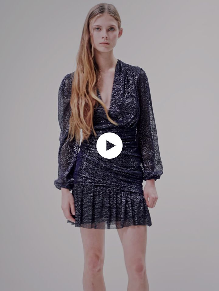 Draped lurex dress