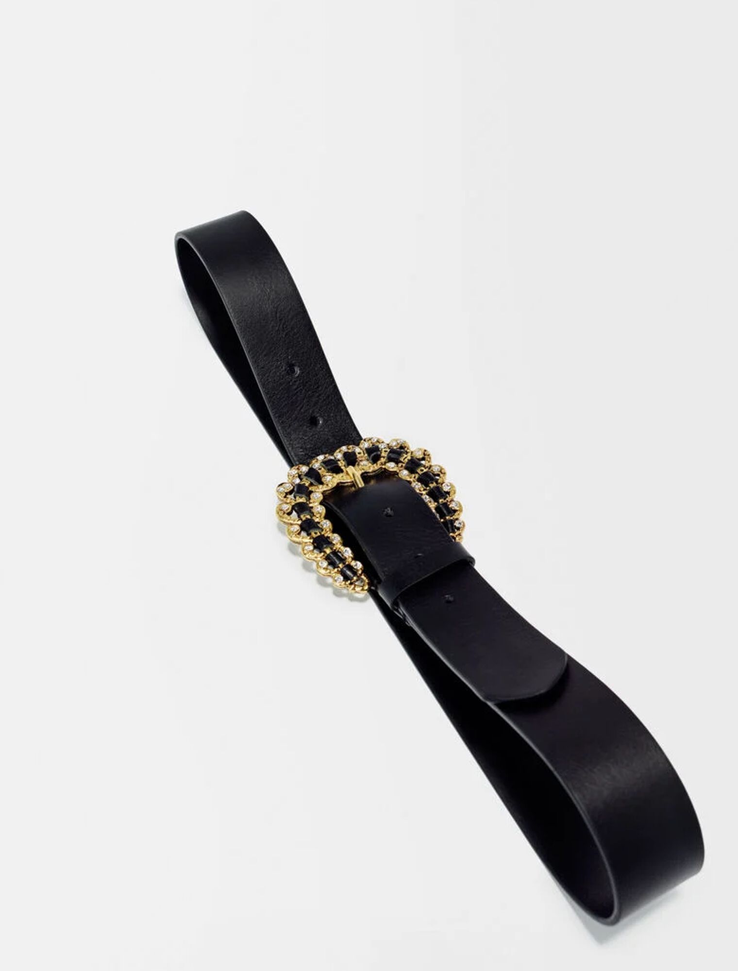 Belt with diamanté buckle