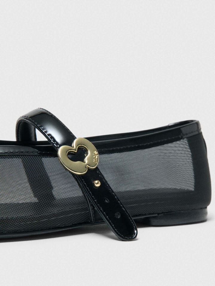 Mesh ballet flats