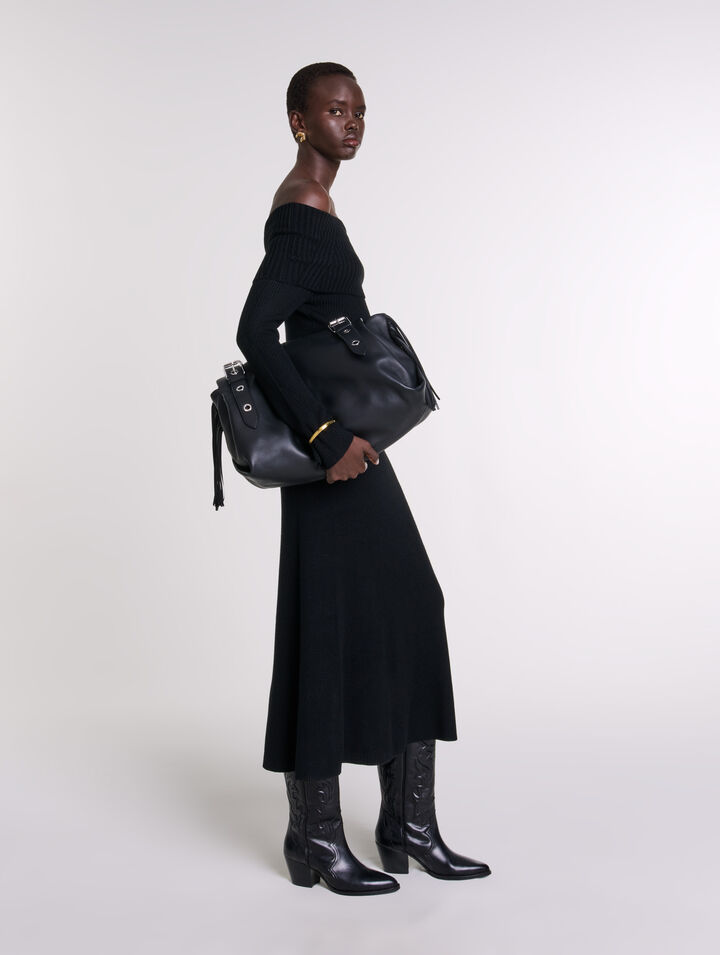 Plain leather Miss M XL bag