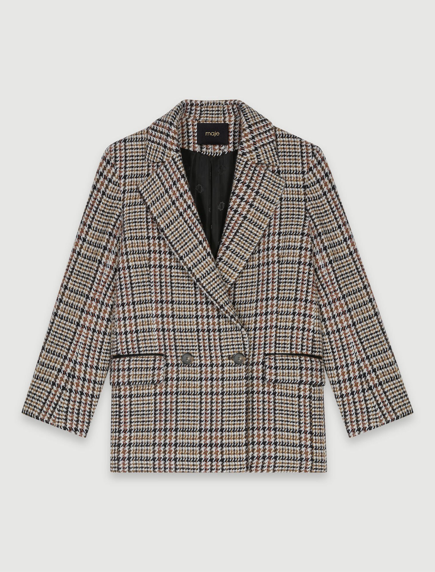 Short checked jacket