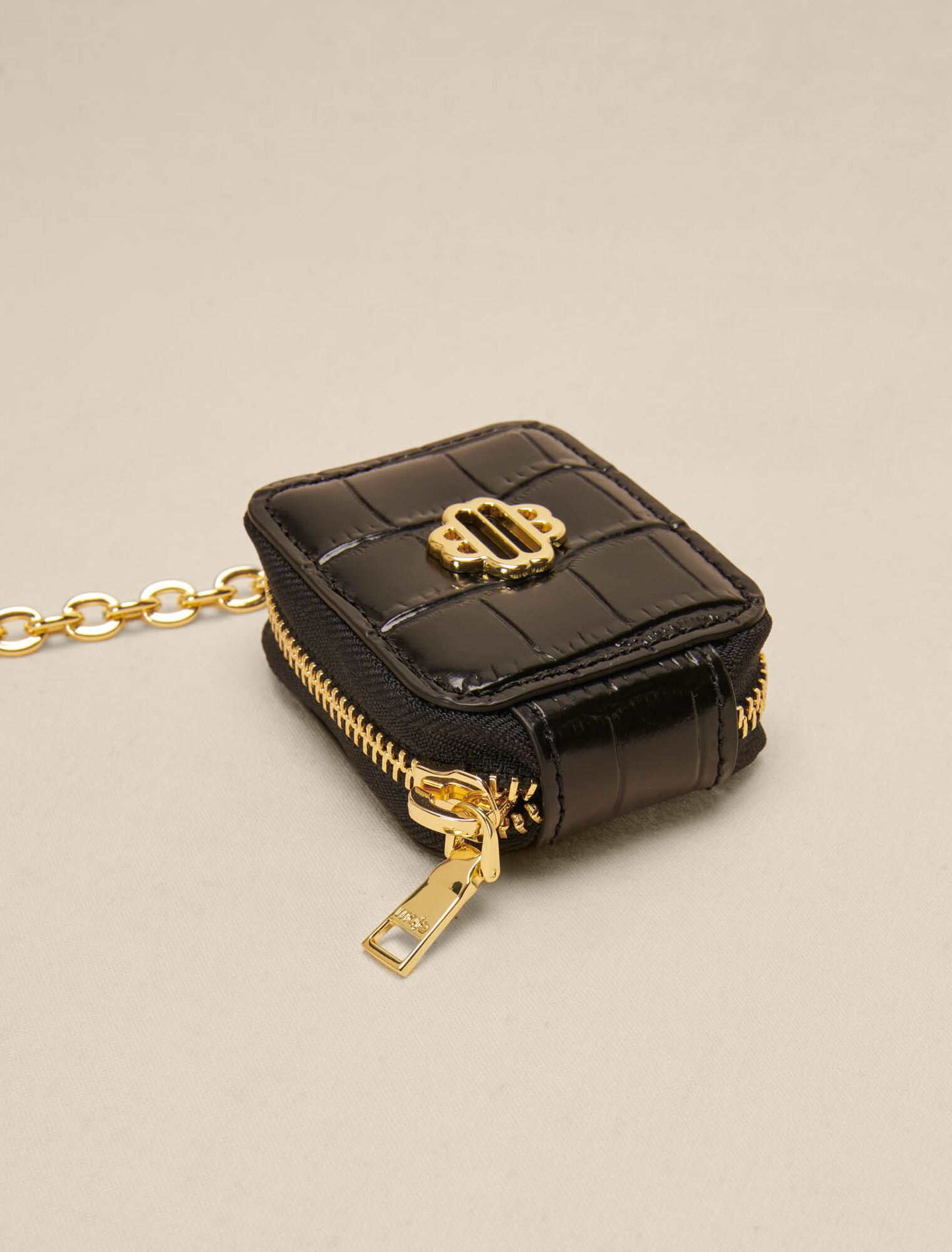 Embossed leather purse