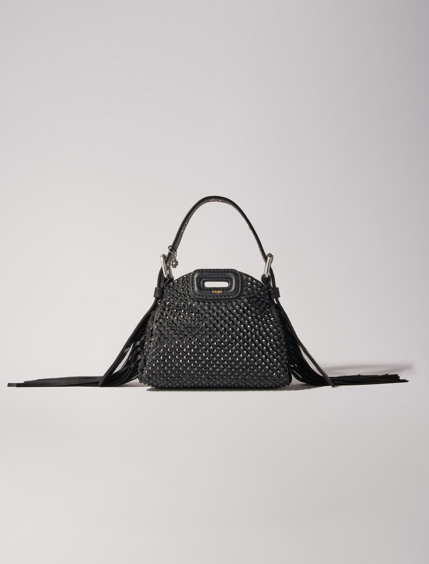 Miss M Nano rhinestone bag Black / Gray For Women | Maje