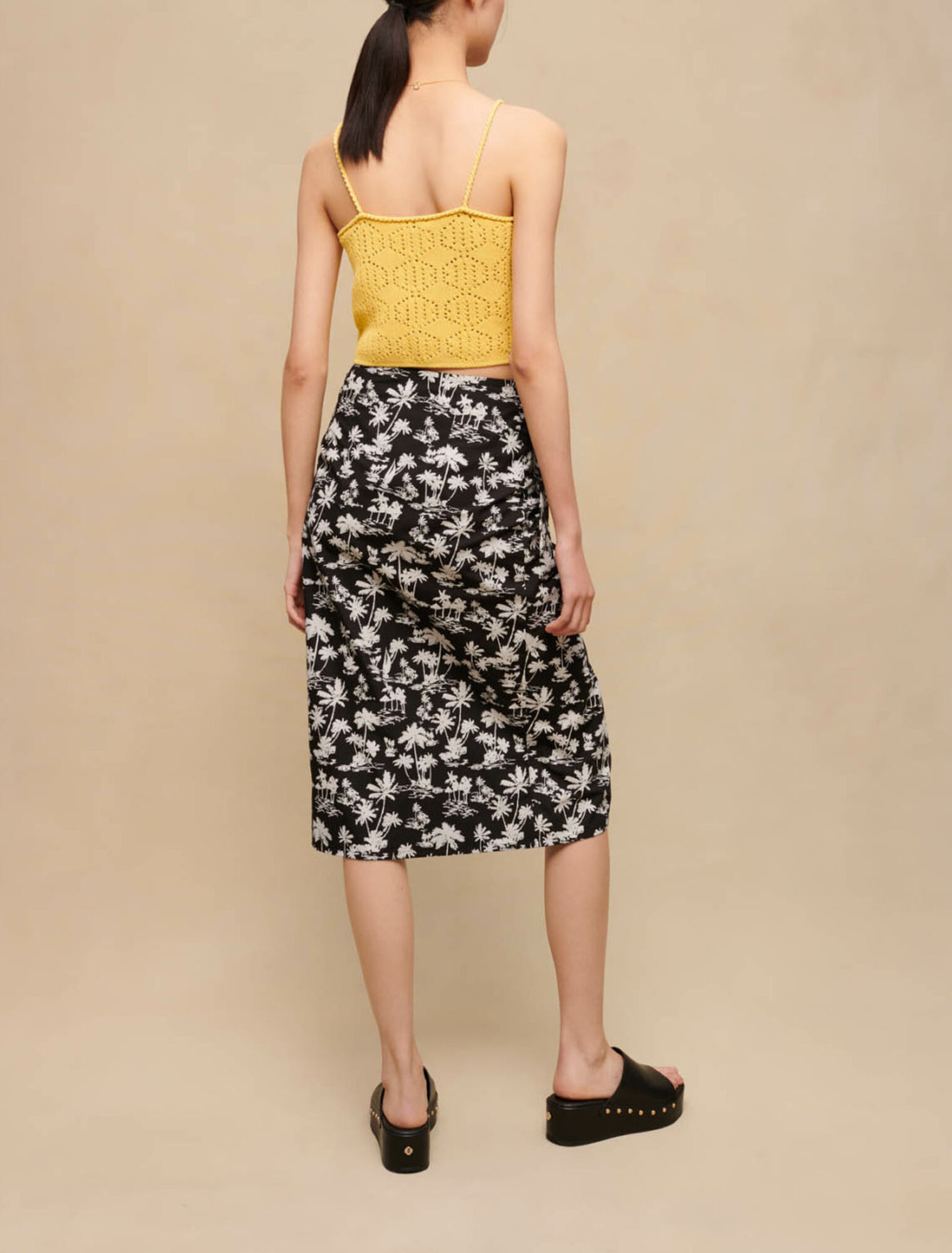 Openwork cropped top