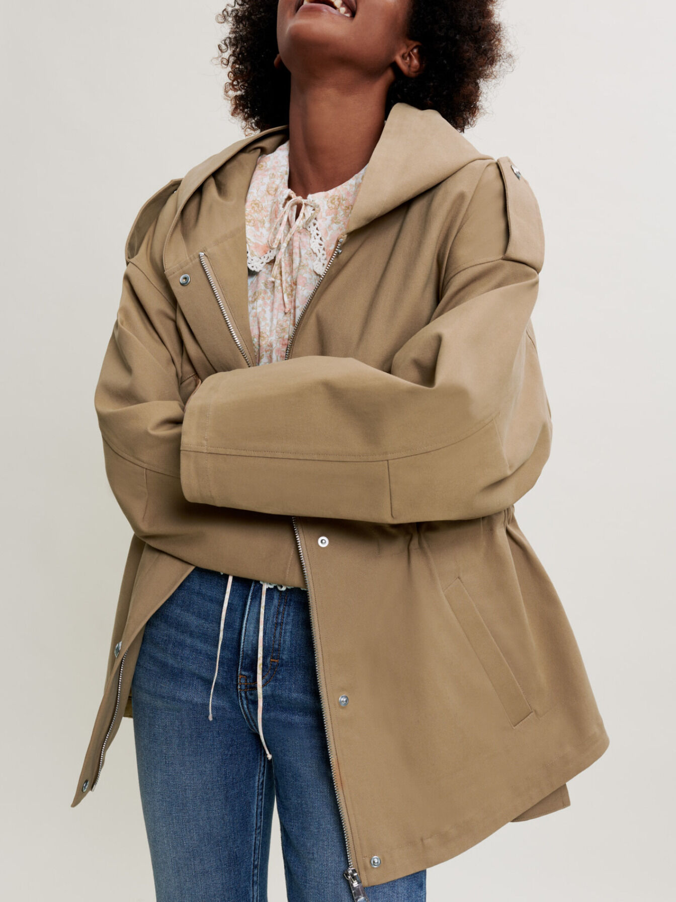 Oversized cotton coat