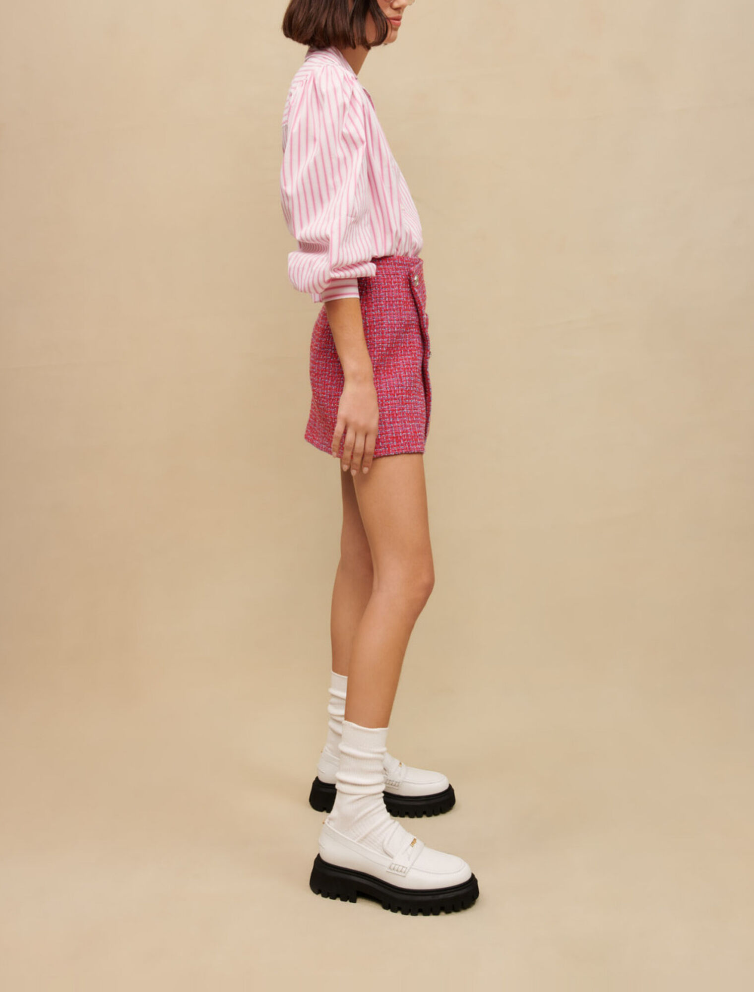 Tweed wrap skirt