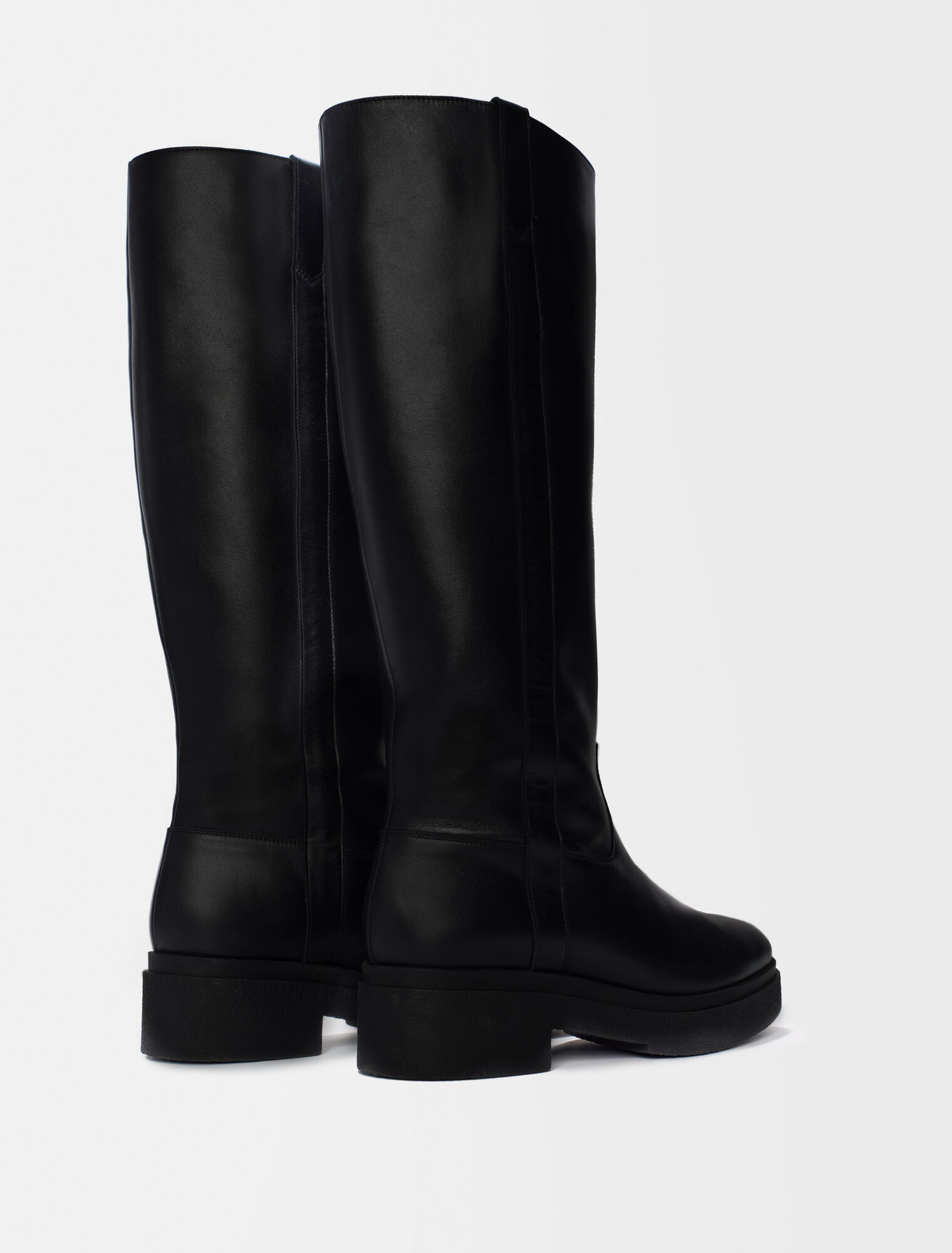 Smooth leather boots