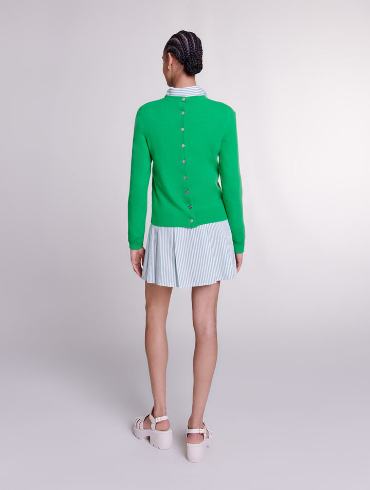 Cashmere and wool cardigan