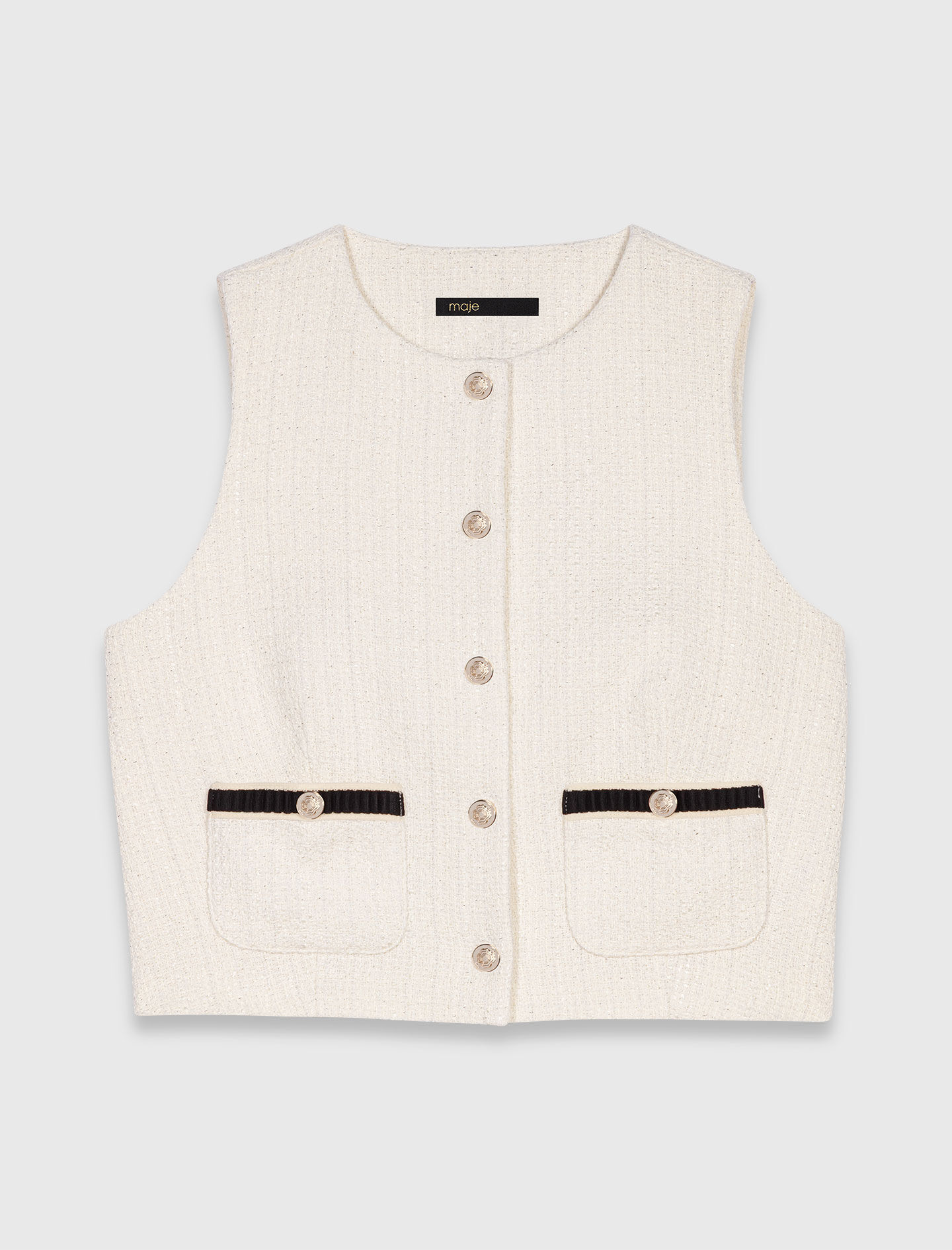メゾンドドルチェ　candy tweed vest ホワイト dolce. candy tweed vest ドルチェ ツイード - メルカリ