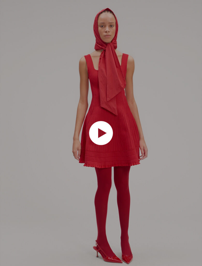 RED VALENTINO★素敵！Intarsia-knit mini dress RED VALENTINO☆素敵！Intarsia-knit mini dress