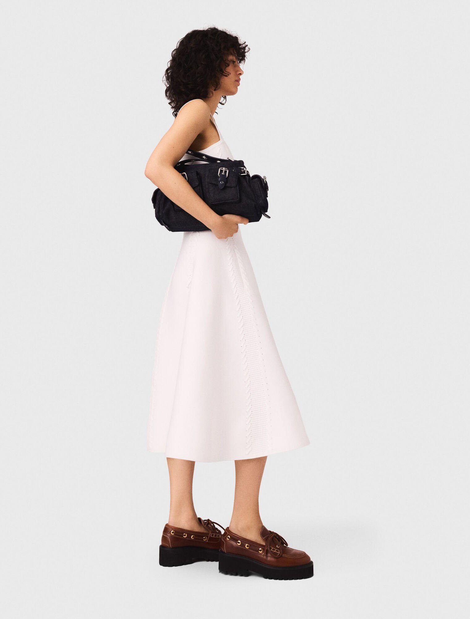 Long knit babydoll dress