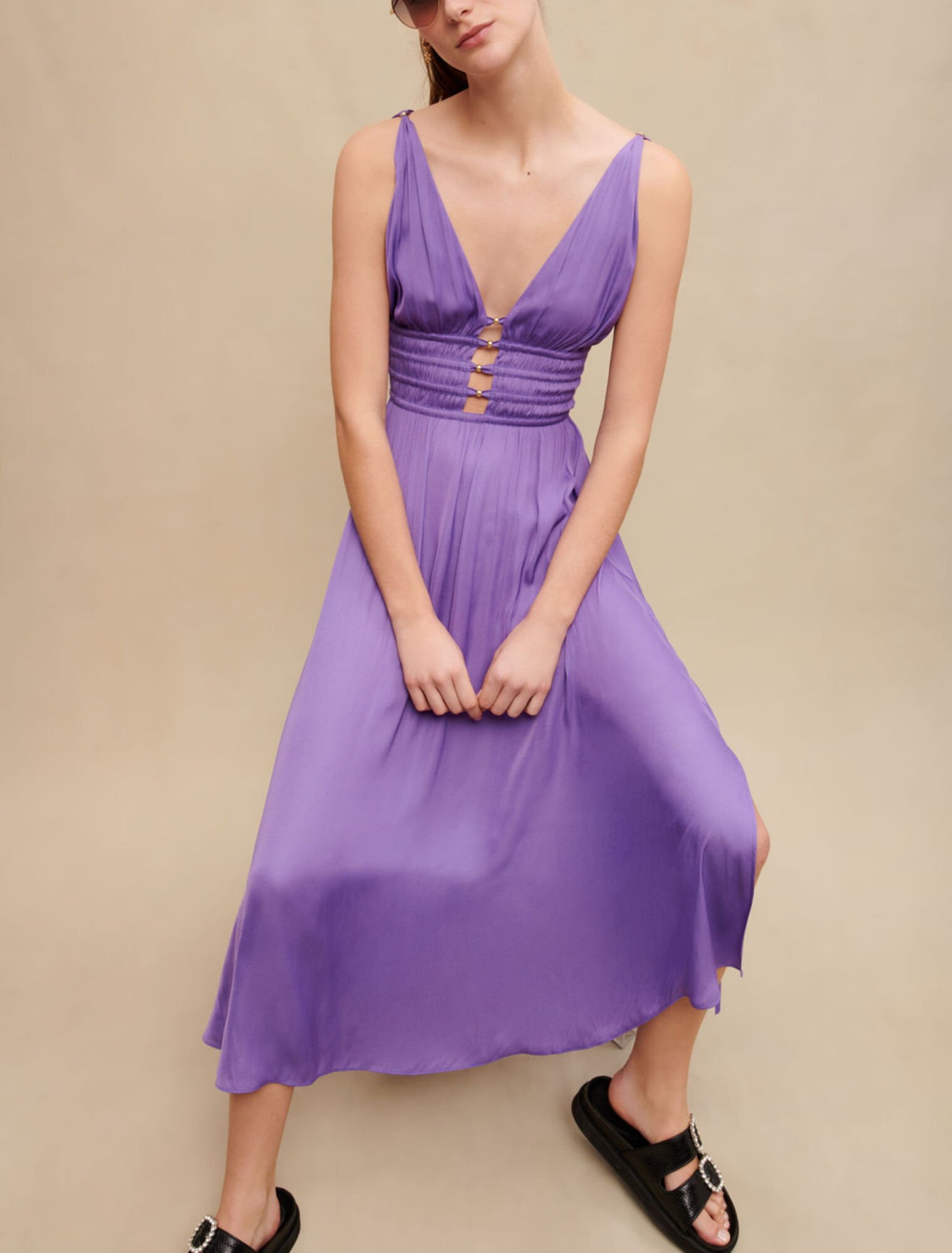 Satin maxi dress