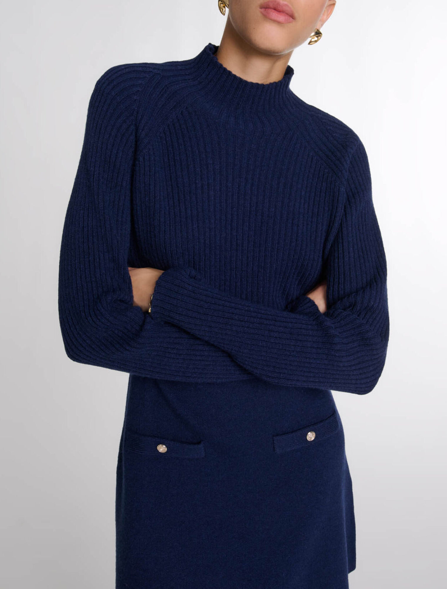 Knit 2-in-1 short dress