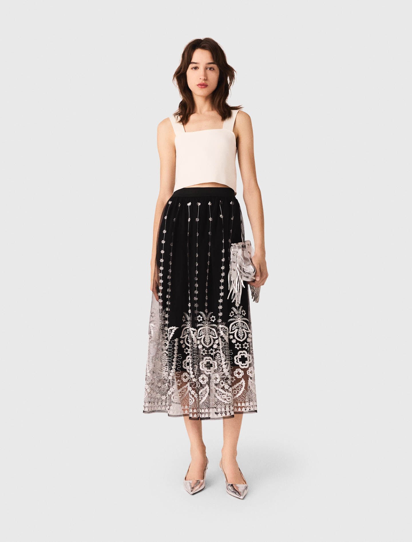 Knit crop top White For Women | Maje