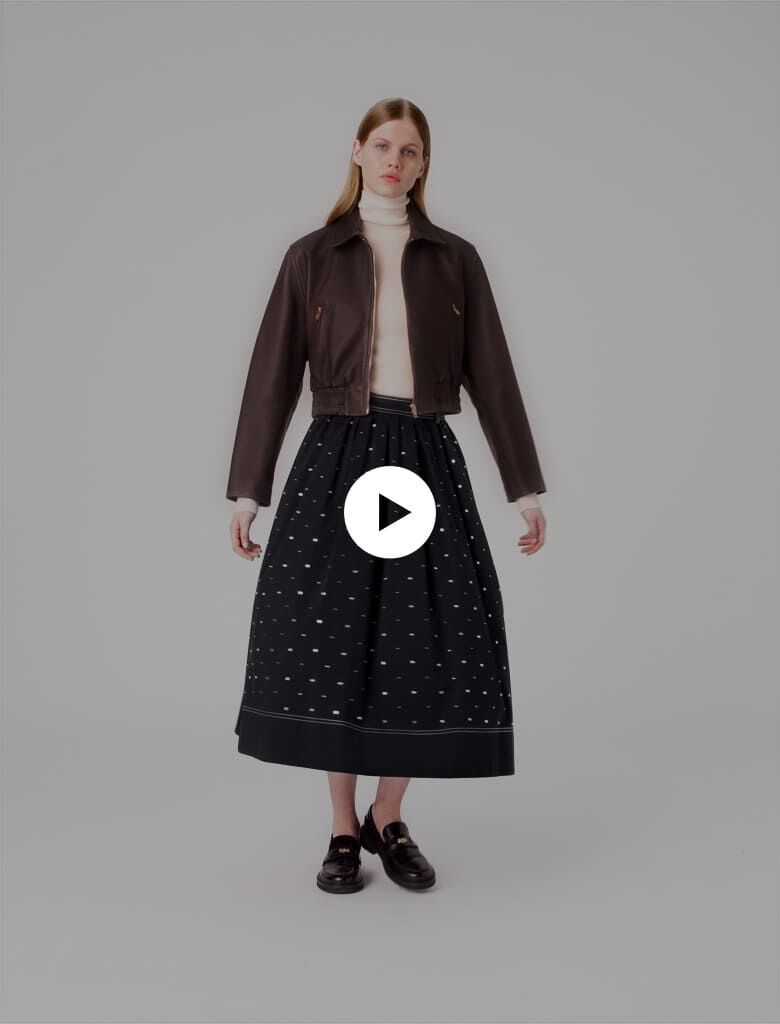 Vintage leather cropped jacket Brown For Women | Maje