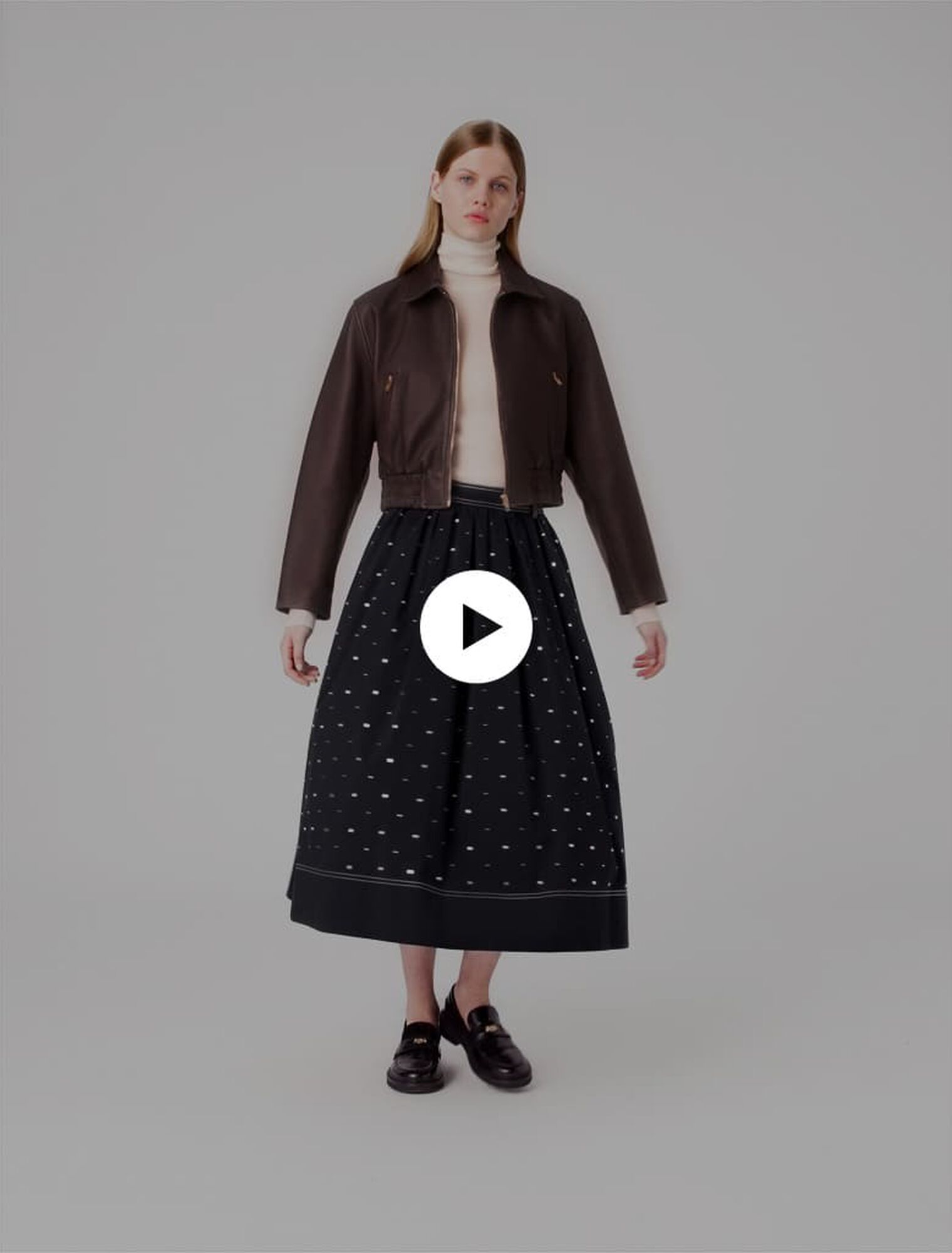 Vintage leather cropped jacket