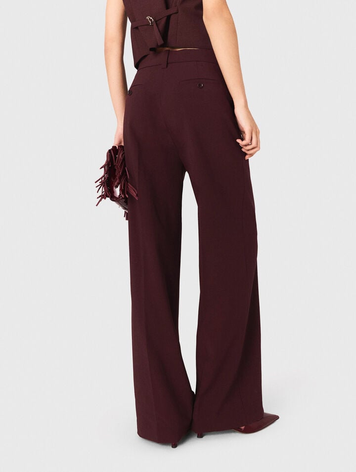 Tailored high-waisted suit trousers