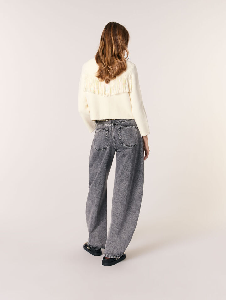 Fringed cardigan