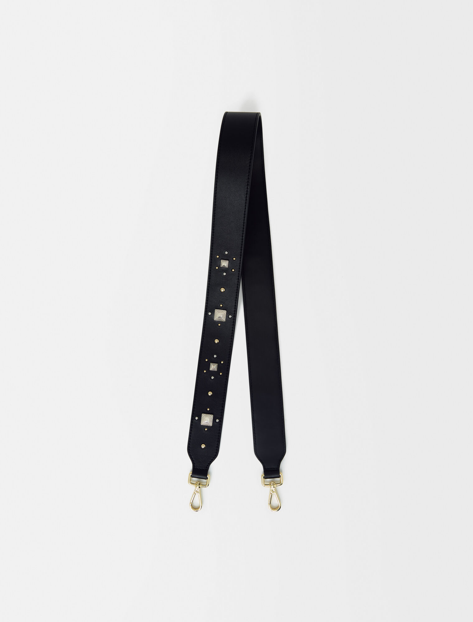Studded leather shoulder strap