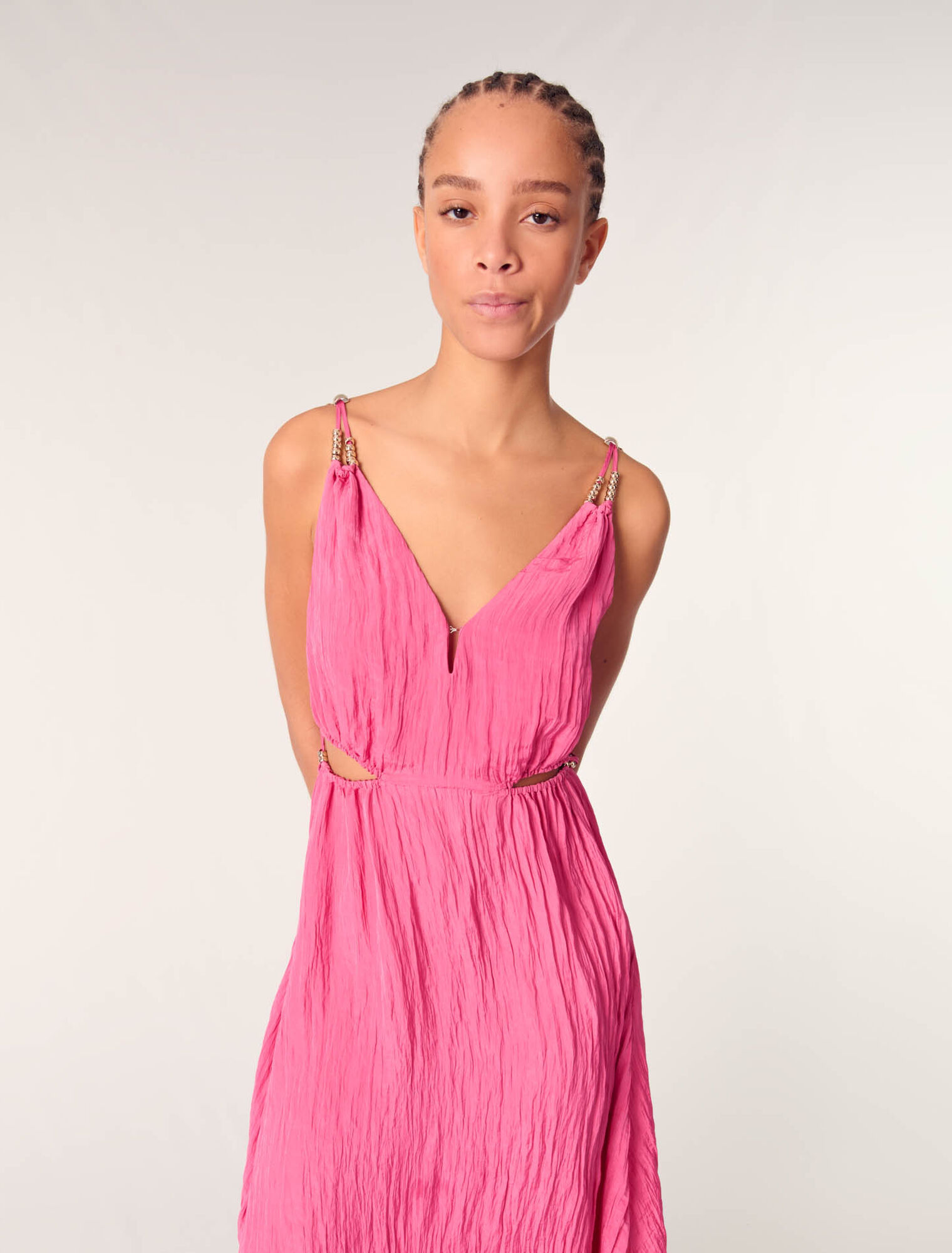 Openwork midi dress