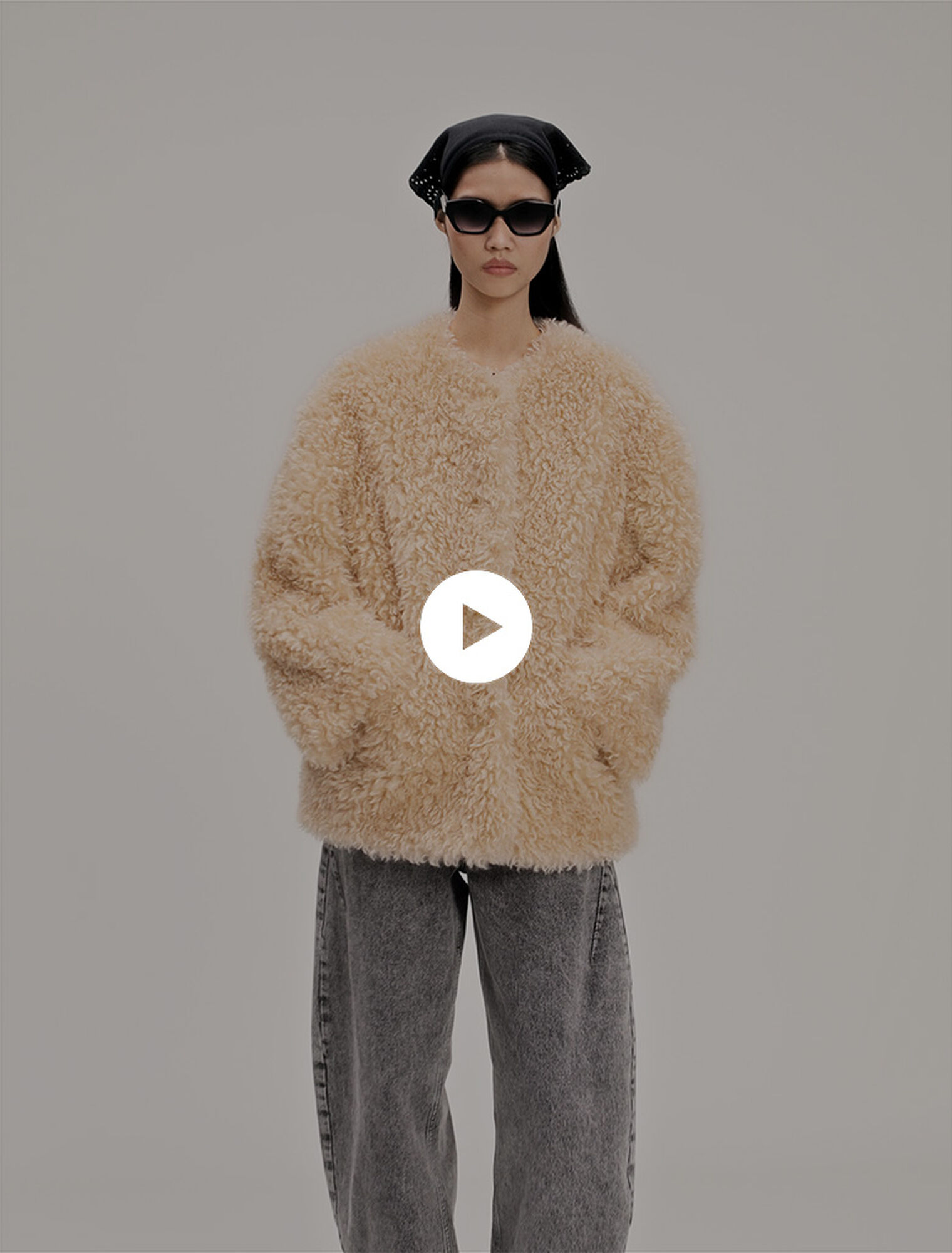 Short faux fur coat