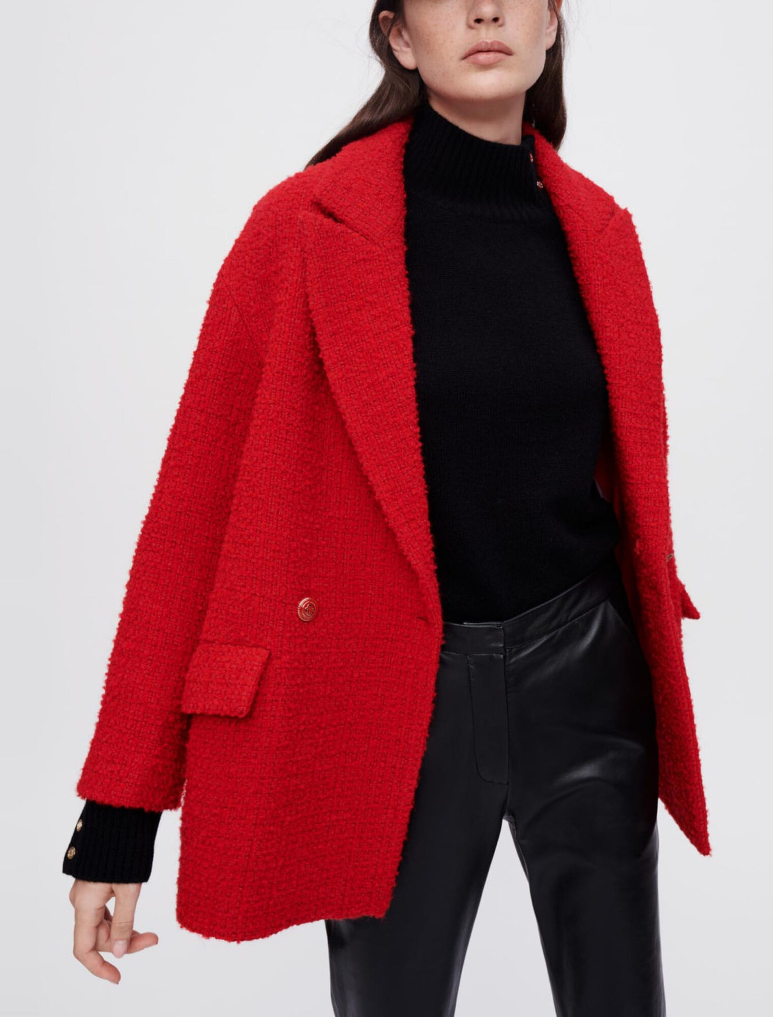Fancy red tweed coat