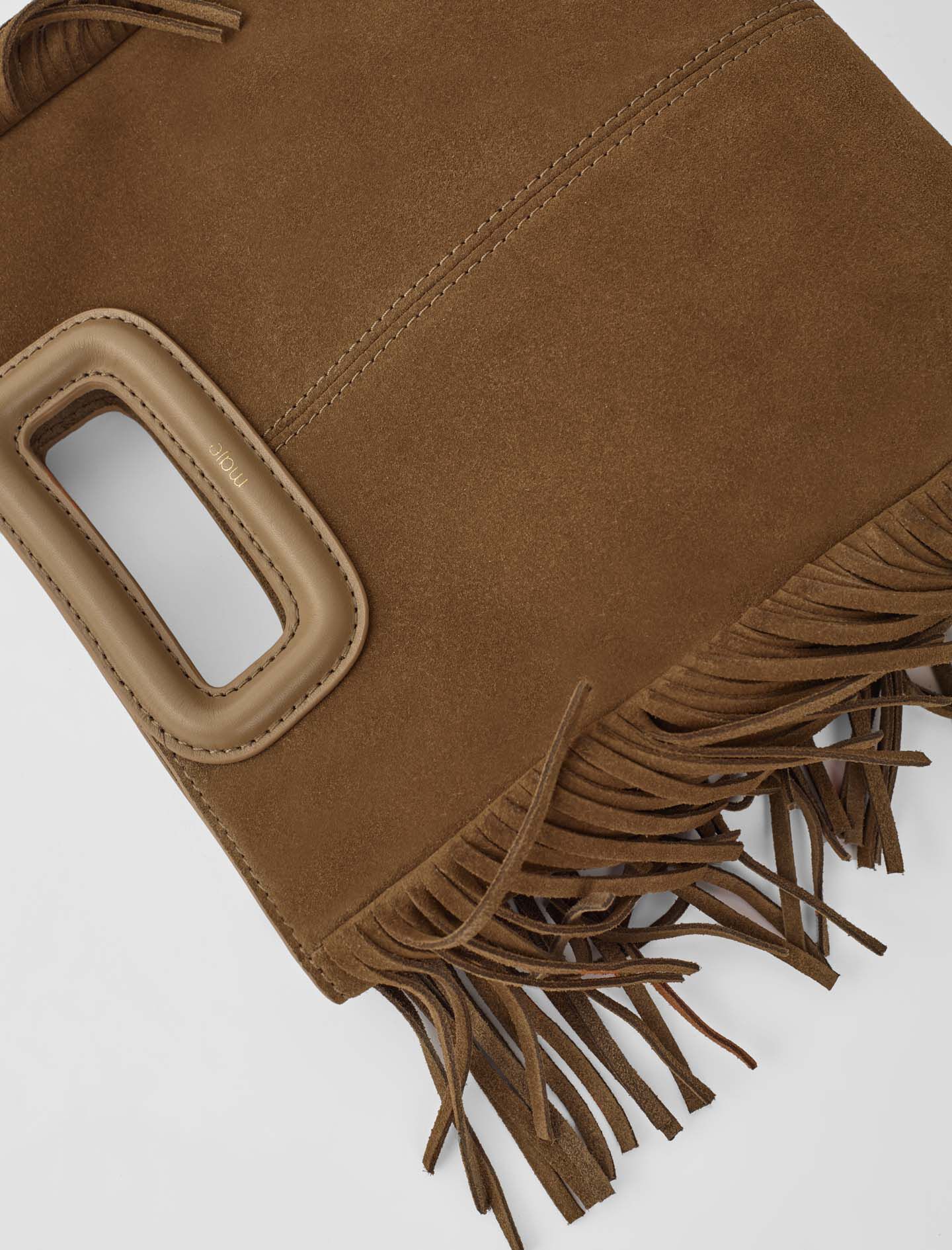 m*a様 attachment suede leather double lid AMI Camel Brown Suede Leather Zip-Up Jacket Women XL New NWT
