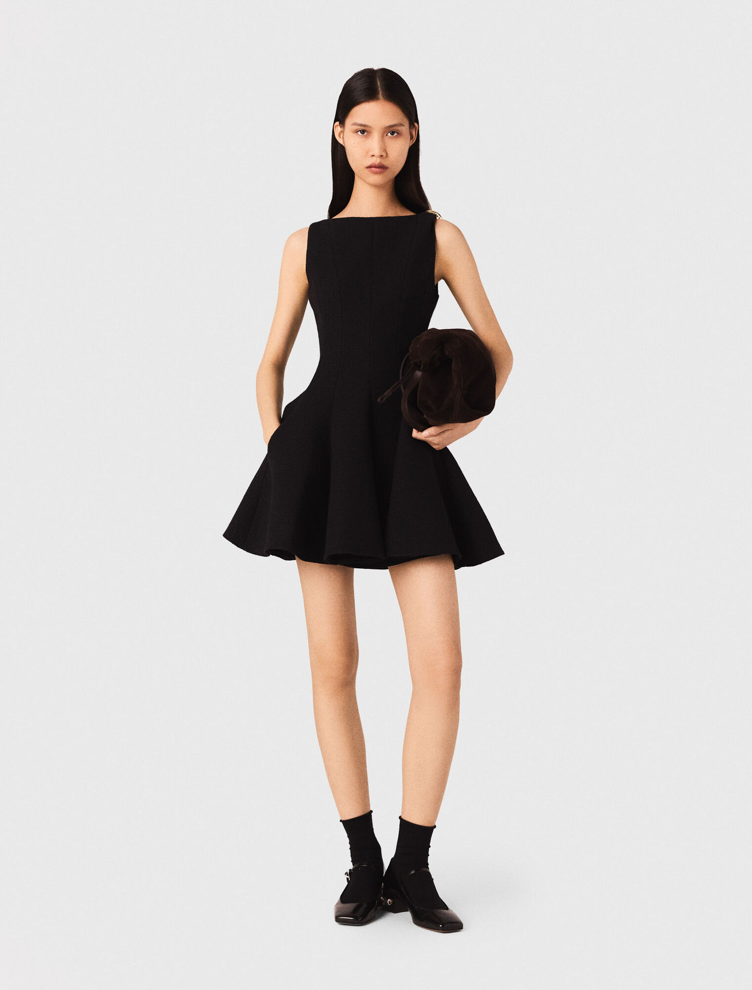 Mini flared tweed dress