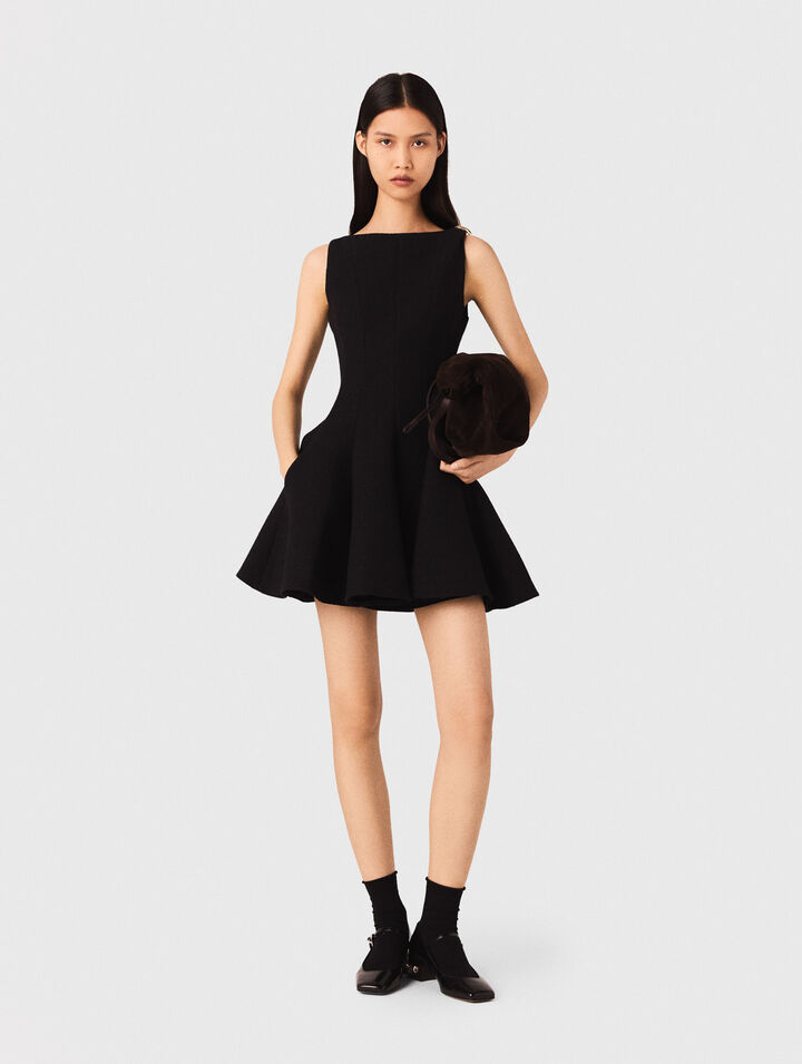 Mini flared tweed dress