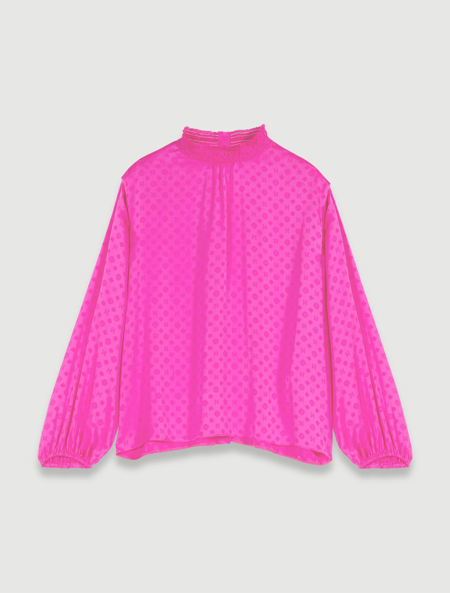 Satin jacquard blouse